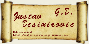 Gustav Desimirović vizit kartica